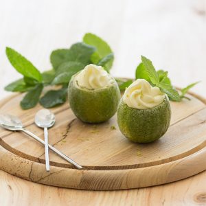 Frozen lime and cream cheese mousse