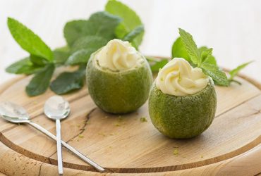 Frozen lime and cream cheese mousse