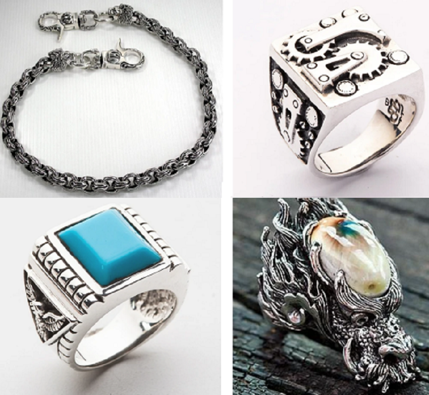 different kinds of biker jewelry online