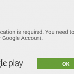 Authentication required you need to sign in to google account