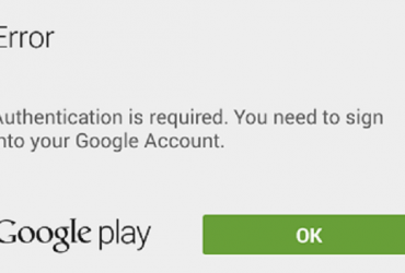Authentication required you need to sign in to google account