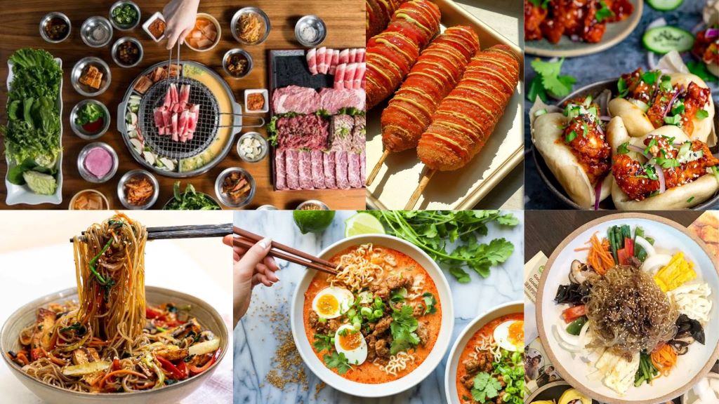 What are the five flavor elements of the Korean cuisine?