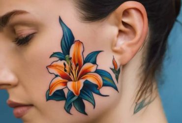 Beautiful floral face tattoos smal