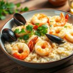 Simple creamy frozen clam risotto recipe