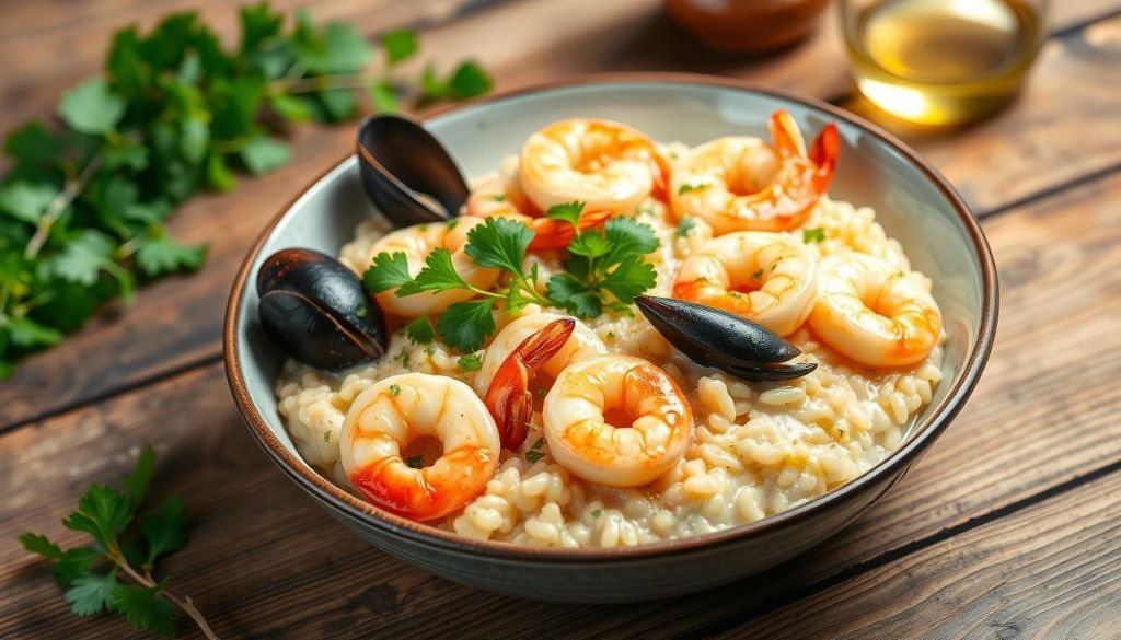 Simple creamy frozen clam risotto recipe