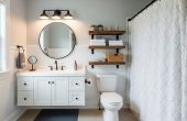 Budget bathroom remodeling with modern fixtures