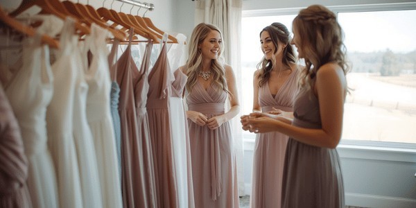 How to choose the perfect bridesmaid dress for your wedding party. Learn tips on matching colors, flattering different body types, and staying within budget.