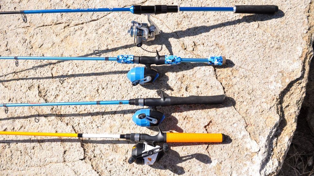 Kids fishing combo with rod, reel, and tackle for beginners