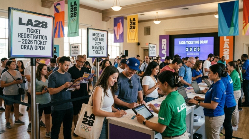 Fans preparing to register for LA28 Olympics 2028 tickets through the official 2026 ticket draw process