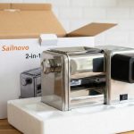 Sailnovo 2-in-1 pasta maker with adjustable thickness roller